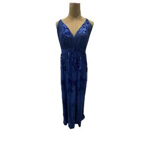 NWT LULUS FORMAL DRESS SEQUIN, XL DEEP ROYAL BLUE ,FAIRY, PRINCESS, PLZ READ‎